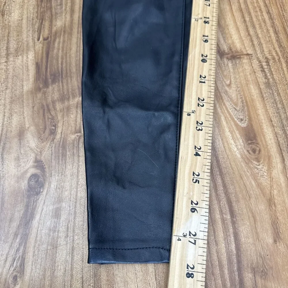 Free People Women's Size 26 Faux Leather Legging Stretch Skinny Ankle Black‎